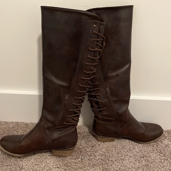 Rampage Shoes Dark Brown Riding Boots Poshmark